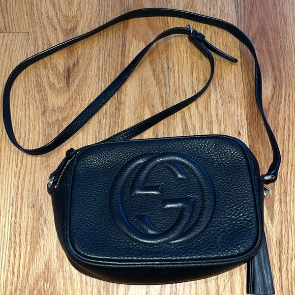 Authentic Gucci Soho Disco Bag Black Pebbled - Picture 7 of 17
